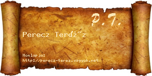 Perecz Teréz névjegykártya