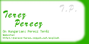 terez perecz business card