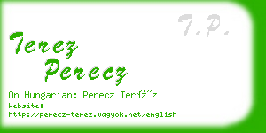 terez perecz business card